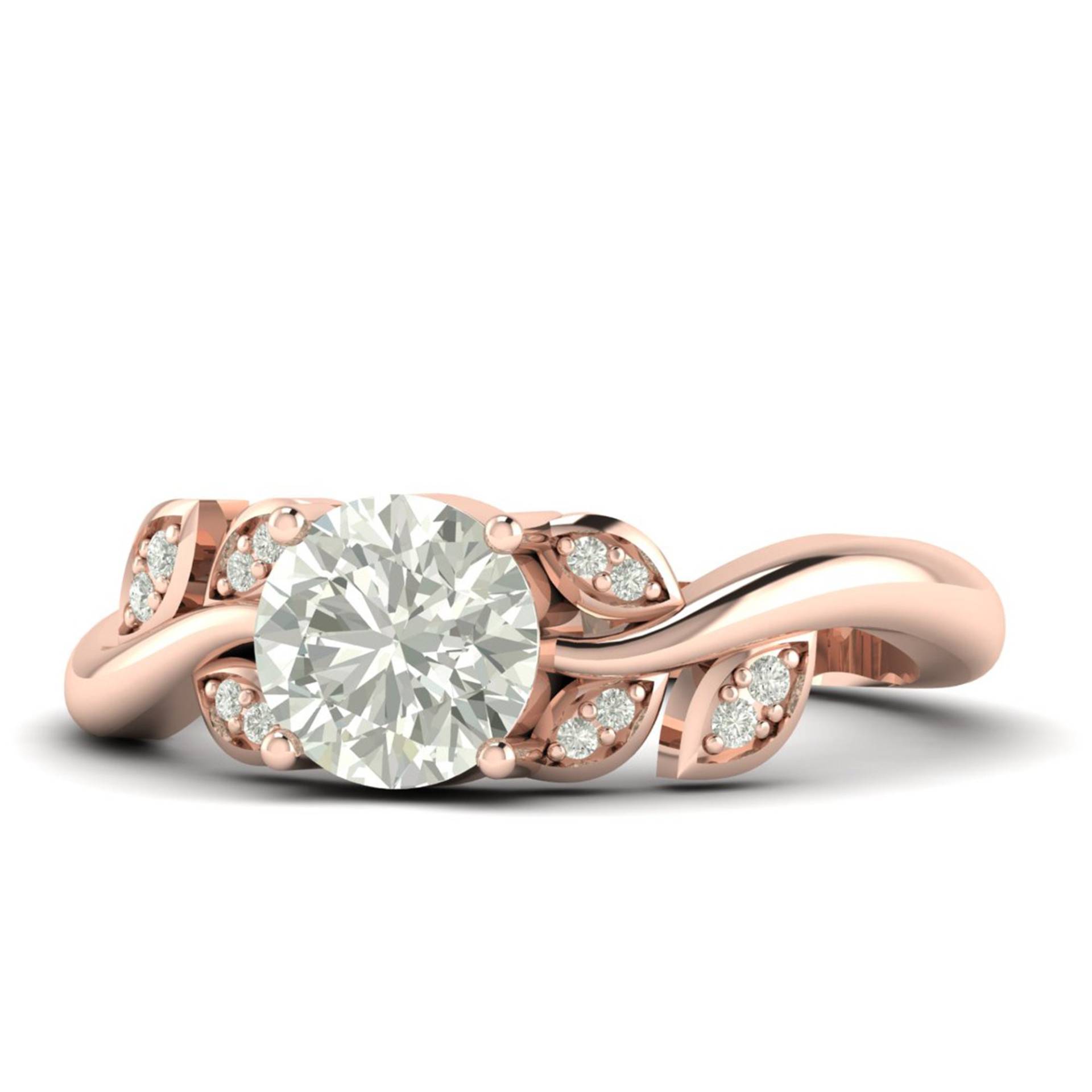 Liebesgeschenk Moissanit Edelstein Ring, Rose Gold Hochzeit Geschenk, Liebe Versprechen 14K Ring von Shannonjewelsin