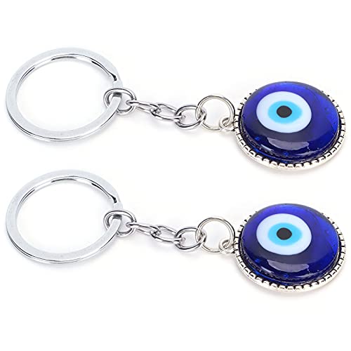 Evil Eye Key Ring, 2Pcs Good Luck Protection Evil Eye Keychain Glass Keychain for Classmates for Friends for Family von Naroote