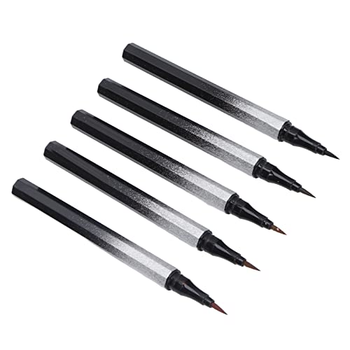 Farbiges Eyeliner-Stift-Set, schnell trocknend, bequemer Griff, weiche Stiftspitze, ultrafeine, glättende Linien, 5er-Pack Eyeliner-Make-up-Set für den täglichen Gebrauch von Shanrya