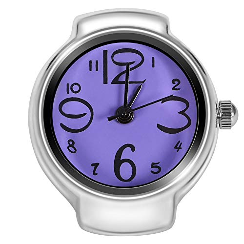 Fingerringuhr, 8Colors Quarz Quarzringuhr Round RingWatch, Analog Round für Uhr Männer Frauen Dekoration(purple) von Shanrya