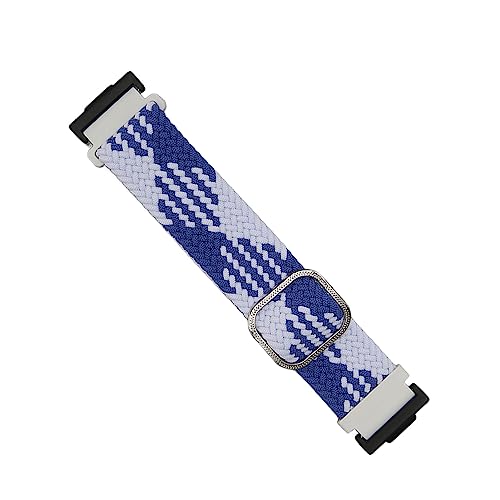 Geflochtenes Uhrenarmband, Angepasste Schnalle, Nylon, Bunte Hydrophobe Beschichtung, Geflochtenes Uhrenarmband für Herren für den Sport (Blau Weiss) von Shanrya