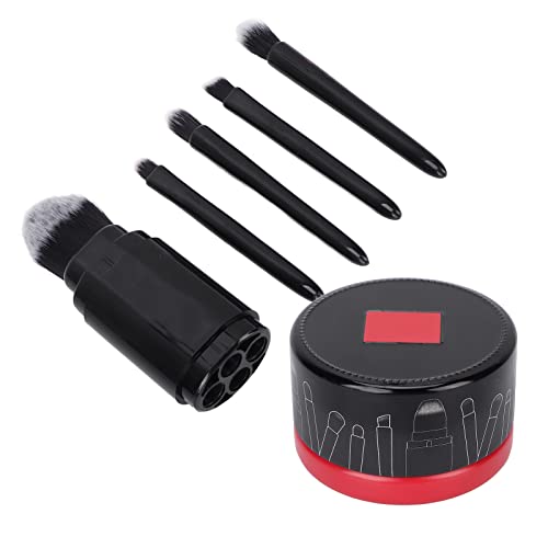 Make-up-Pinsel-Set, Reise-Make-up-Pinsel 5pcs Nylonborsten ABS-Rohr Professional mit Reinigungsbox für das tägliche Make-up für Frauen von Shanrya