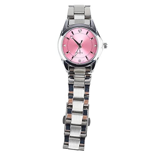 Shanrya Damen-Armbanduhr, Modische, Einfach Einzustellende HD-Leucht-Damen-Quarzuhr für Mädchen für das Büro von Shanrya