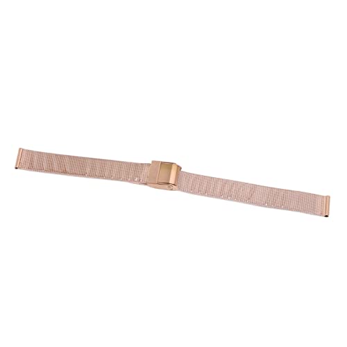 Shanrya Edelstahl-Armband Professionelles Ersatzzubehör Flexibles Verstellbares Roségold-Uhrenarmband für Herren- und Damenuhren-Reparaturwerkstatt (12mm) von Shanrya