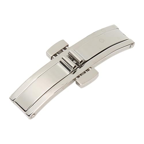 Shanrya Faltschließe für Uhren, Faltschließe mit Schnappschnalle, Korrosionsbeständigkeit, Einfach zu Verwendender Edelstahl für Kaputte Uhren (5 * 19) von Shanrya