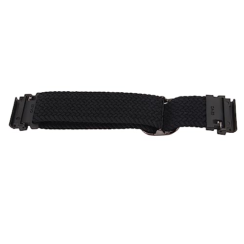 Uhrenarmband, Nylon-Uhrenarmband mit Verstellbarer Schnalle, Einfache Installation für 22-mm-Klickuhren (Schwarz) von Shanrya