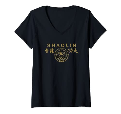 Damen Shaolin Kung Fu Martial Arts Uniform T-Shirt T-Shirt mit V-Ausschnitt Damen Shaolin Kung Fu Martial Arts Uniform T-Shirt T-Shirt mit V-Ausschnitt von Shaolin Kung Fu Martial Arts T-Shirt