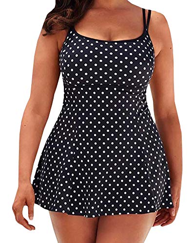 Damen Tankini Schwimmanzug Badeanzug + Kurz Swimwear Große Größen Bademode Strandmode 6XL 2 von Shaoyao