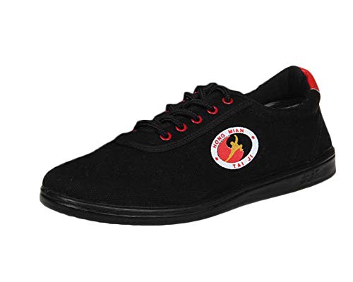 Shaoyao Männer Unisex Tai Chi Kong Fu Segeltuchschuhe/Schuhe Atmungsaktiver Komfort Und Wu SHU Kampfsportschuhe Schwarz 43 von Shaoyao