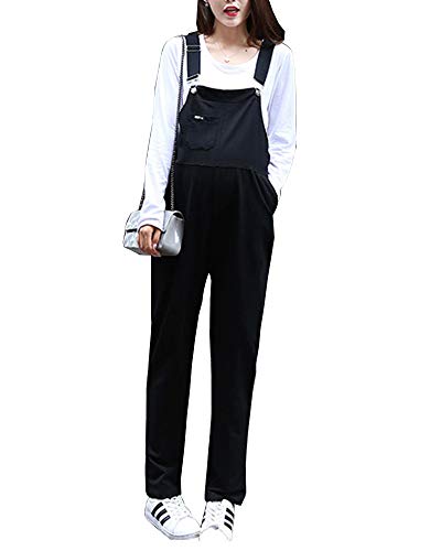 Shaoyao Umstandsmode Overalls Trägerhose Hose Latzhose - Strapsanzug Jumpsuit Strampler Spielanzug Schwangerschaft Schwarz XL von Shaoyao