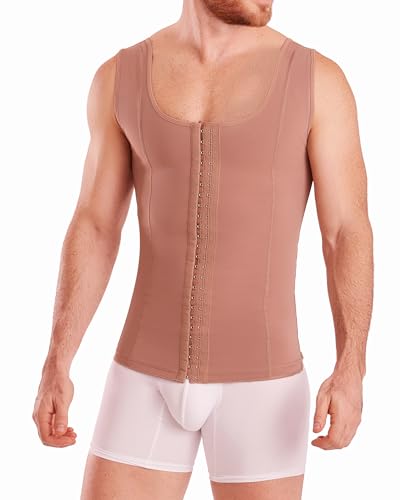 SHAPE CONCEPT 062 063 Fajas Colombianas para Hombres Herren Girdle Hohe Kompression Garmen Shapewear Body Shaper für Männer, Cocoa, Mittel von Shape Concept