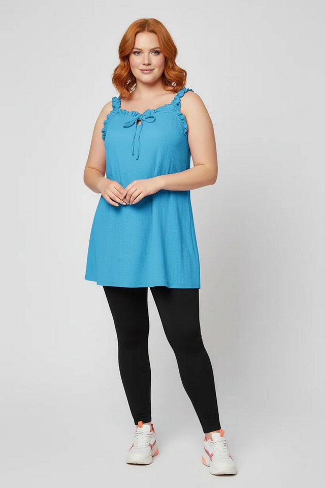 Shape of You Blusentop Gerüschte Trägerbluse mit Schnürdetail Shape of You Blusentop Gerüschte Trägerbluse mit Schnürdetail von Shape of You