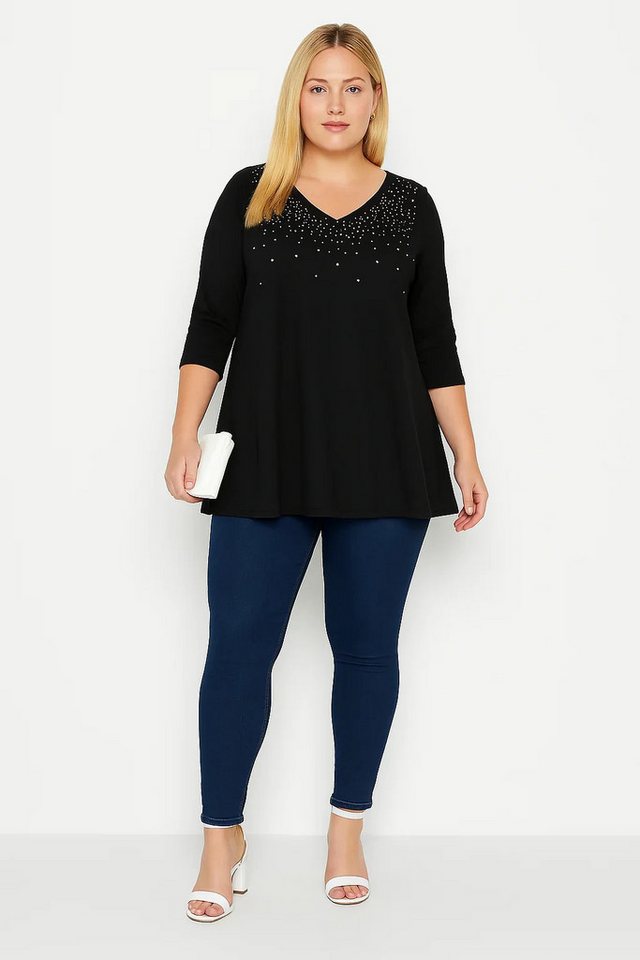 Shape of You Blusentop Stern bestickte Bluse von Shape of You