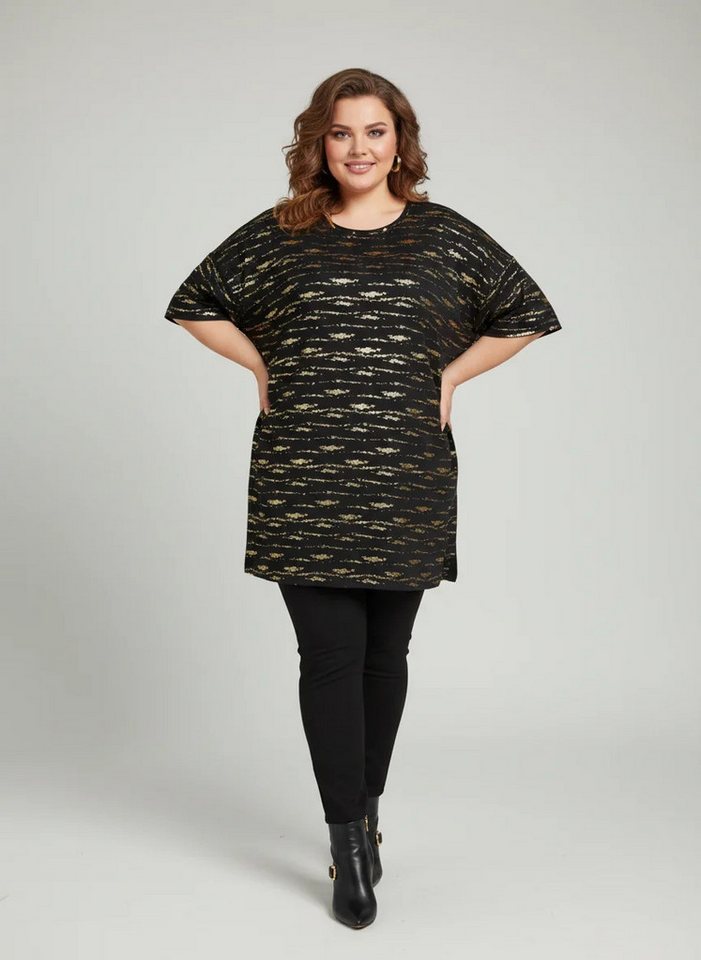 Shape of You Blusentop Texturierte Folienbluse von Shape of You