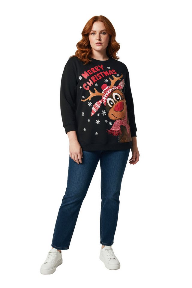 Shape of You Kapuzenpullover Sweatshirt mit Hirschmuster von Shape of You