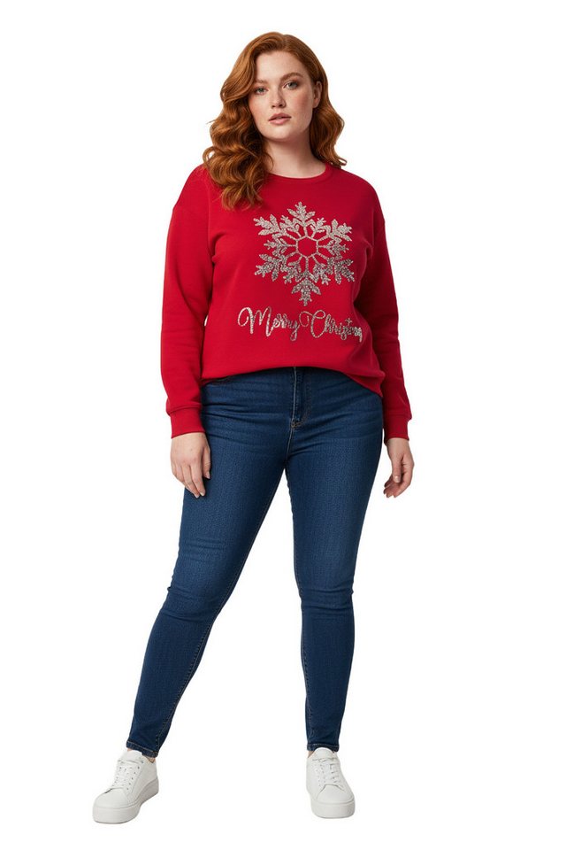 Shape of You Kapuzenpullover Sweatshirt mit Schneeflockenmuster von Shape of You