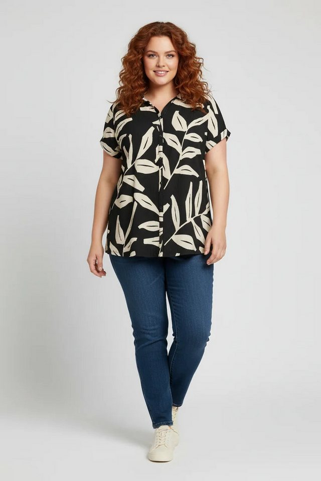 Shape of You Karohemd Blattmuster Kurzarmhemd Shape of You Karohemd Blattmuster Kurzarmhemd von Shape of You