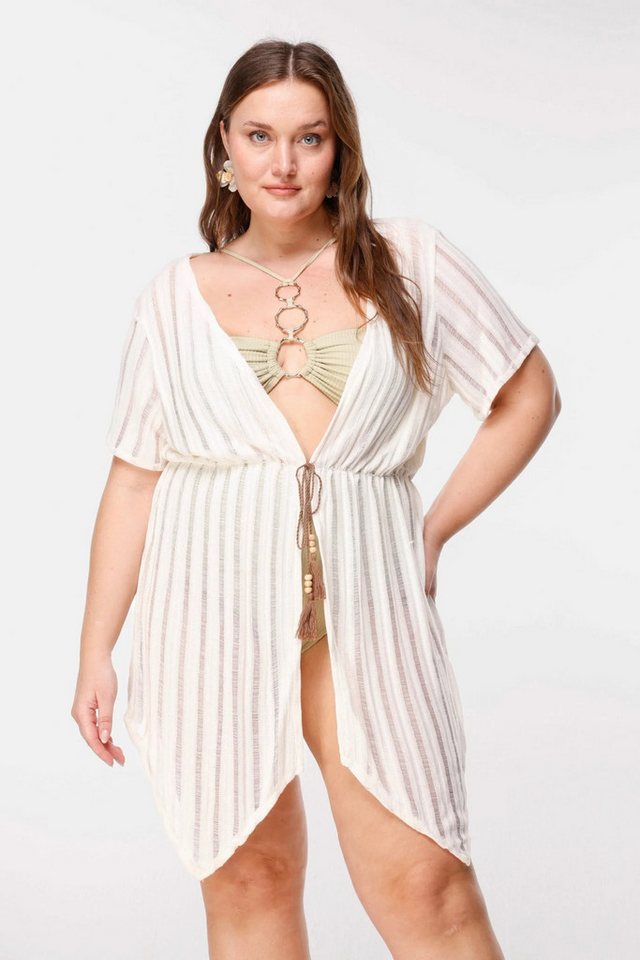 Shape of You Kimono Gestreifter Durchsichtiger Kimono Shape of You Kimono Gestreifter Durchsichtiger Kimono von Shape of You