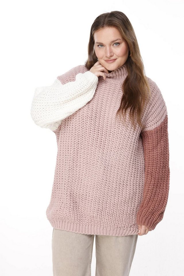 Shape of You Strickpullover Farbblock Strickpullover Langarm von Shape of You