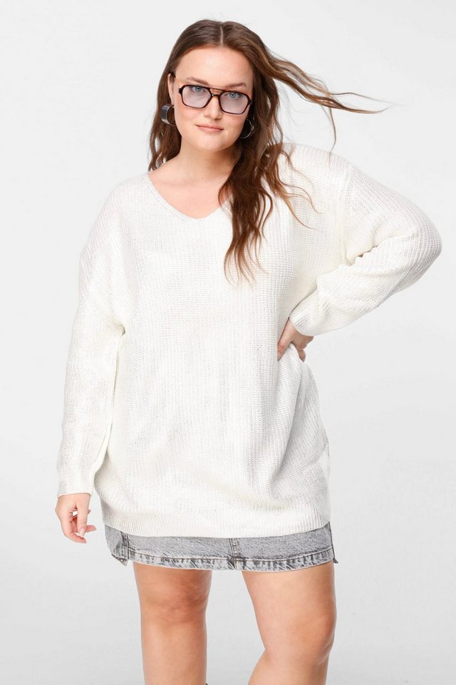 Shape of You Strickpullover Gestreifter Feinstrick Pullover Shape of You Strickpullover Gestreifter Feinstrick Pullover von Shape of You