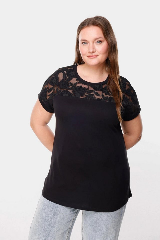 Shape of You T-Shirt Blumiges Netzshirt Shape of You T-Shirt Blumiges Netzshirt von Shape of You