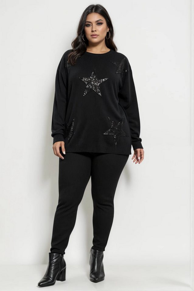 Shape of You T-Shirt Stern besticktes Langarmshirt von Shape of You