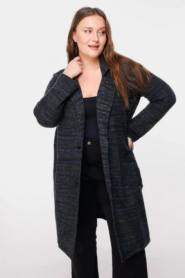 Shape of You Windbreaker Gestreifter Knopfdetail Langarm-Strickjacke Shape of You Windbreaker Gestreifter Knopfdetail Langarm-Strickjacke von Shape of You