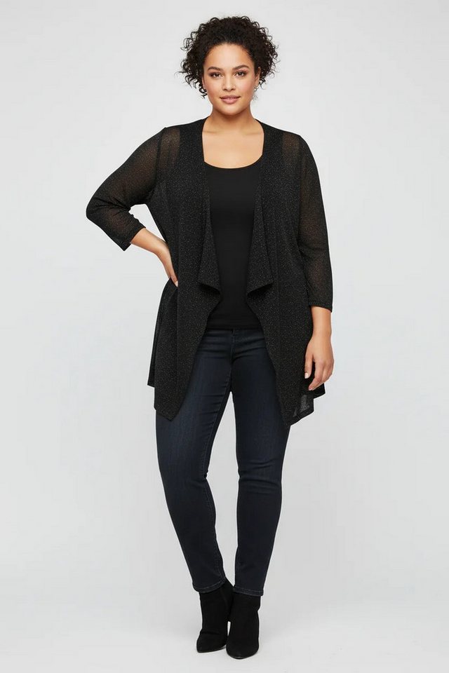 Shape of You Windbreaker Metallischer Strick-Cardigan Shape of You Windbreaker Metallischer Strick-Cardigan von Shape of You