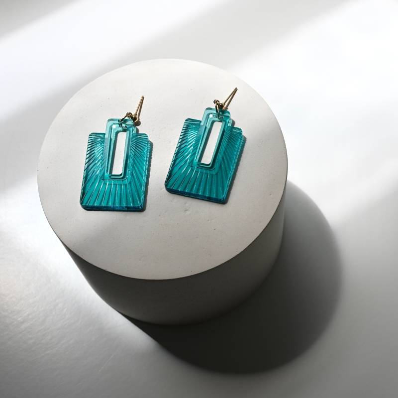 Heizkörper Ohrringe || Art Deco Aus Acryl, Graviert, Lasercut Heizkörper Ohrringe || Art Deco Aus Acryl, Graviert, Lasercut von ShapeandColorShop