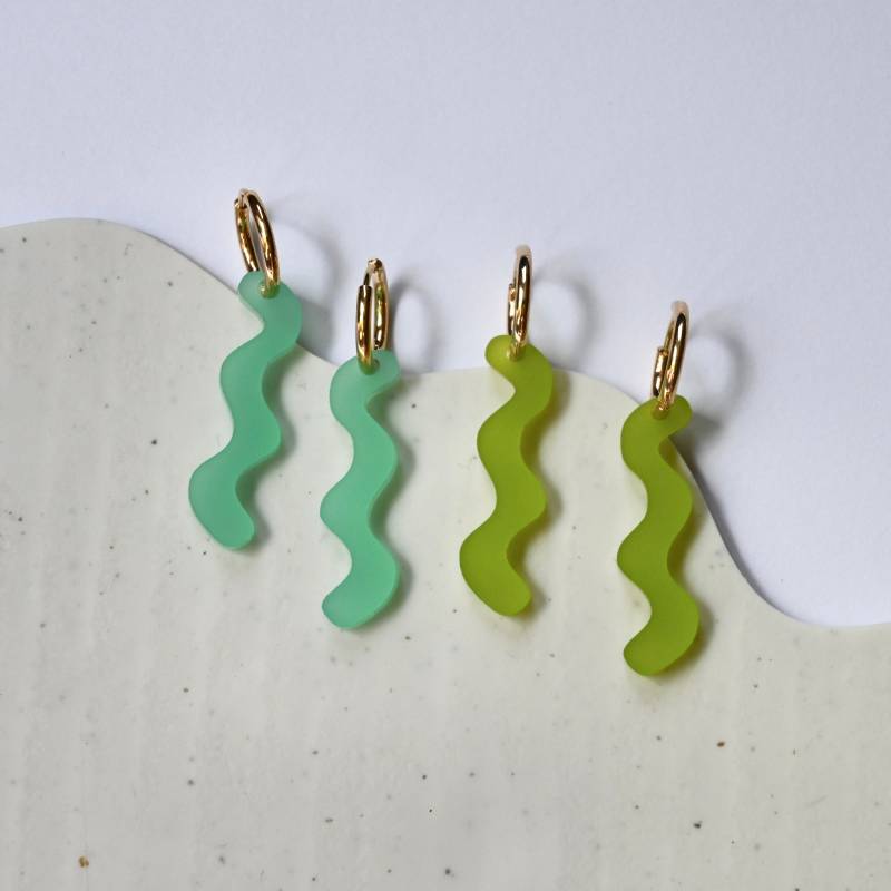 Kringel Huggie Creolen || Abstrakte Leichte Lasercut Acryl Ohrringe Kringel Huggie Creolen || Abstrakte Leichte Lasercut Acryl Ohrringe von ShapeandColorShop