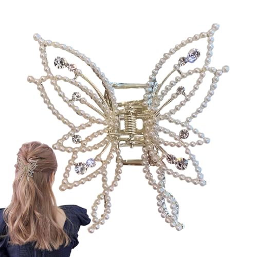 Schmetterlings-Haarspange, Schmetterlings-Haarspange für Frauen | Kristallhaarbacken - Starker Halt, glitzernde Schmuck-Kopfbedeckung, Haarklammern für dünnes, dickes Haar von Shapen
