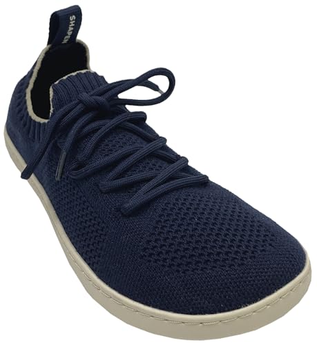 Shapen Luftig Leichter Schlupfschuh/Barfußschuh Strickgewebe Modell WEAVIN (Indigo/DKL Blau, EU Schuhgrößensystem, Erwachsene, Numerisch, M, 43) von Shapen