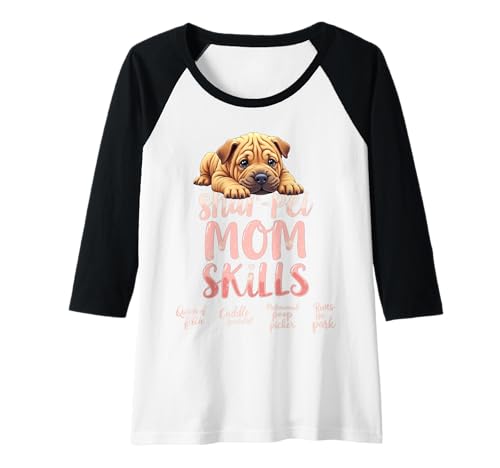 Damen Lustiges Shar Pei Mom Dog Shar-Pei Mama Humor Zitat Raglan Damen Lustiges Shar Pei Mom Dog Shar-Pei Mama Humor Zitat Raglan von Shar Pei Fun Designs