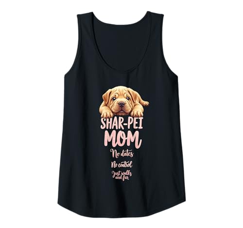 Damen Lustiges Shar Pei Mom Dog Shar-Pei Mama Humor Zitat Tank Top von Shar Pei Fun Designs
