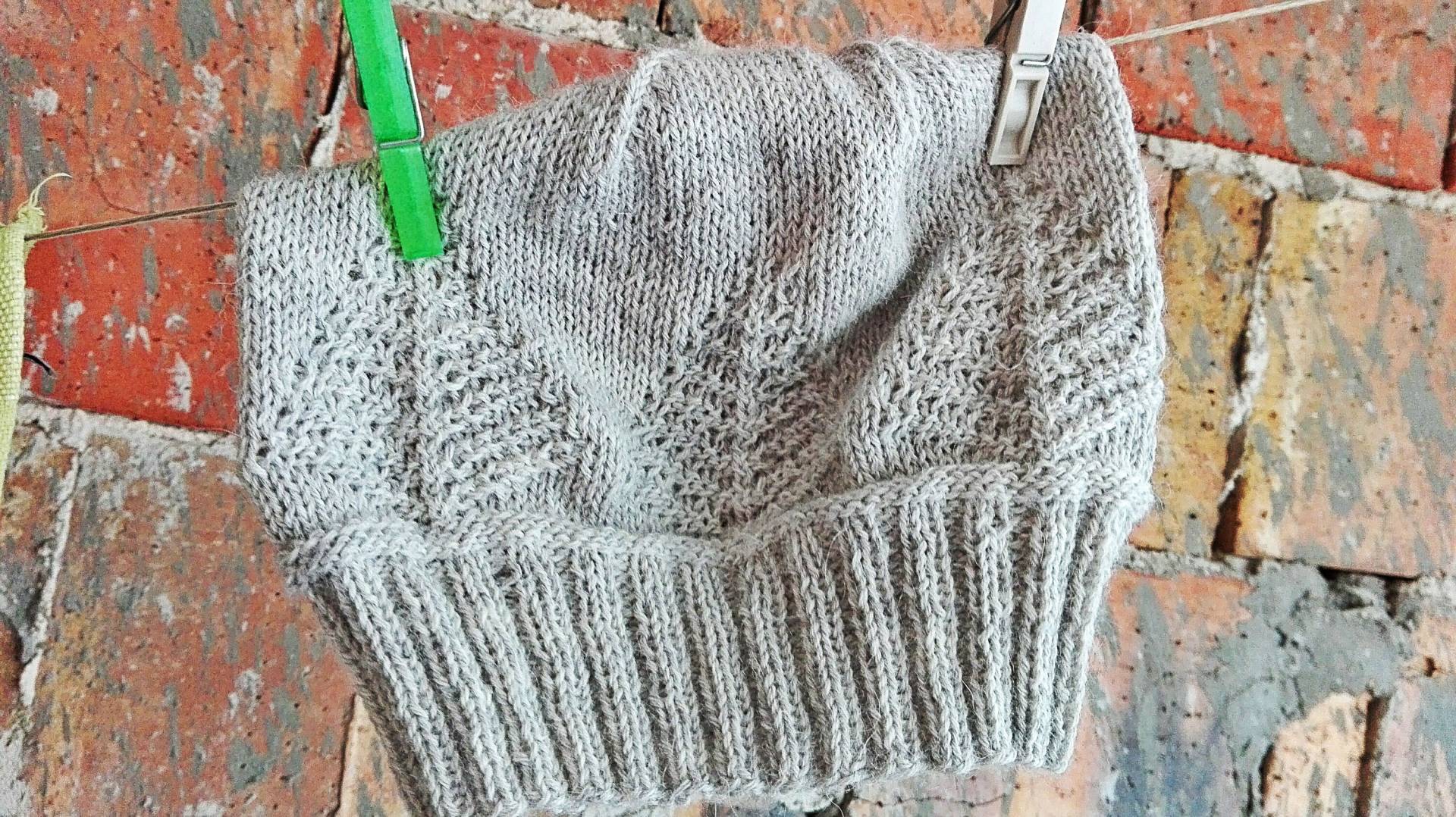 Grau-Hand Gestrickte Baum Hut. Alpaka-Wolle-Hut Für Sie Oder Ihn. Weihnachten. Winter Herbst Frühling Sofort Lieferbar von ShareMyKnits