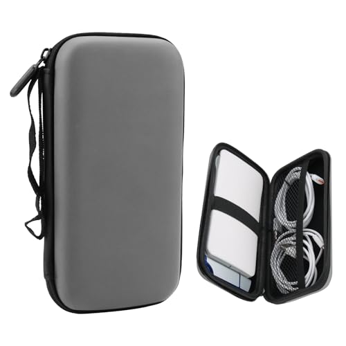 Power Bank Case Stoßfest Tragetasche Reise Kabel Organizer Festplattenkoffer Reisetaschen Organizer EVA Tech Pouch Multifunktionale Kabeltasche für Elektronik Reisen Essentials Zubehör, grau, modisch von Sharelove