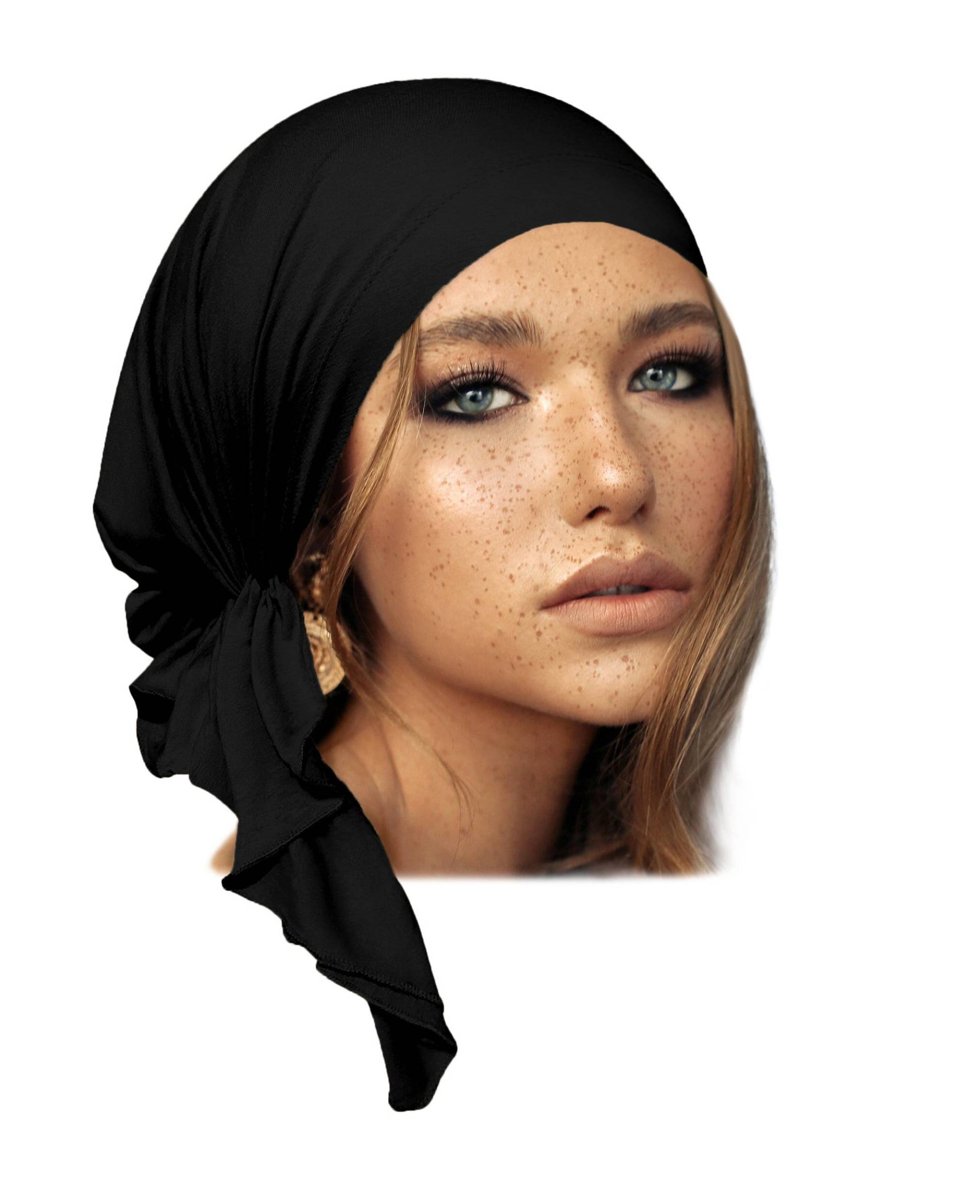 Schwarze Rutschfeste Kopfbedeckungs-Baumwolle Kopftuch Chemofreundliches Bandana Schwarze Rutschfeste Kopfbedeckungs-Baumwolle Kopftuch Chemofreundliches Bandana von ShariRoseShop