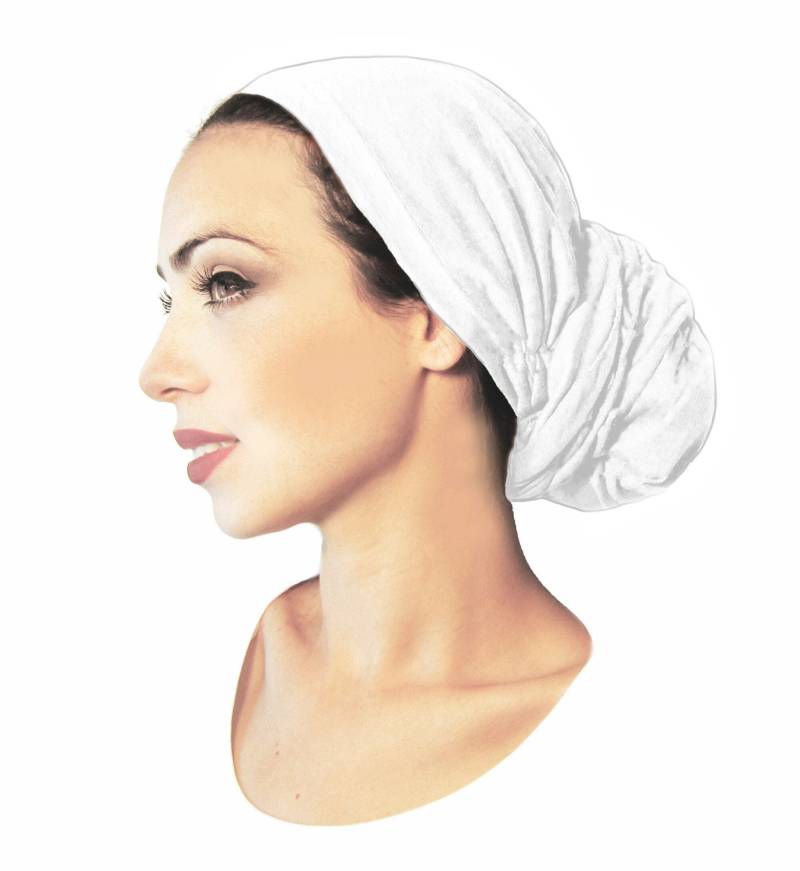 Weißes Langes Kopftuch Rutschfeste Kopfbedeckung Für Frauen Pre Tied Head Wrap Cover Soft Cotton Beige Schwarz Teal Sharirose von ShariRoseShop