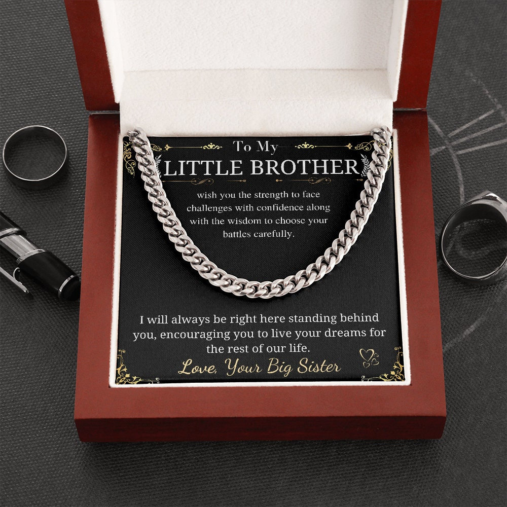 Geschenk Für Kleine Bruder, Kette Halskette Von Schwester, Weihnachtsgeschenk Männer, Personalisiertes Andenken Ihn von SharikGemstone