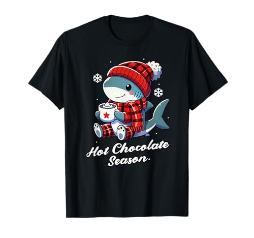 Lustiger Hai-Schal mit Aufschrift "Merry Christmas", für Mütter, Väter, Kinder T-Shirt von Shark Hot Choco Christmas 2024