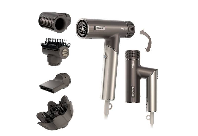 Shark Haartrockner SpeedStyle Pro HD542EU, 1700 W, für alle Haartypen mit4 Styling-Aufsätze und Scalp Shield-Modus von Shark