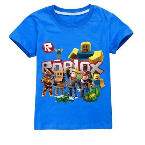 T-Shirts für Kinder, Jungen und Mädchen, kurzärmelig, 2–13 Jahre alt, Blue02, 7-8 Jahre T-Shirts für Kinder, Jungen und Mädchen, kurzärmelig, 2–13 Jahre alt, Blue02, 7-8 Jahre von SharkBebe