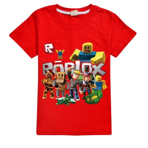 T-Shirts für Kinder, Jungen und Mädchen, kurzärmelig, 2–13 Jahre alt, Red02, 9-10 Jahre T-Shirts für Kinder, Jungen und Mädchen, kurzärmelig, 2–13 Jahre alt, Red02, 9-10 Jahre von SharkBebe