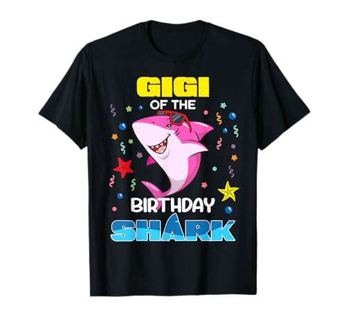 Gigi of The Birthday Shark, für Kinder, Party, Familie T-Shirt von Sharks Birthday Party Family Matching Tee Store