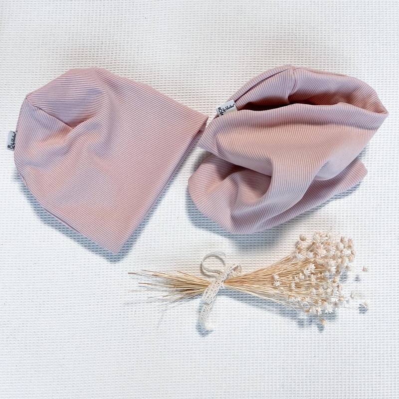 Beanie & Loop - Rose Rib Baby Mütze, Winter, Herbst, Loopschal Babyschal Schlauschal Von Sharlene Babymode von SharleneBabymode