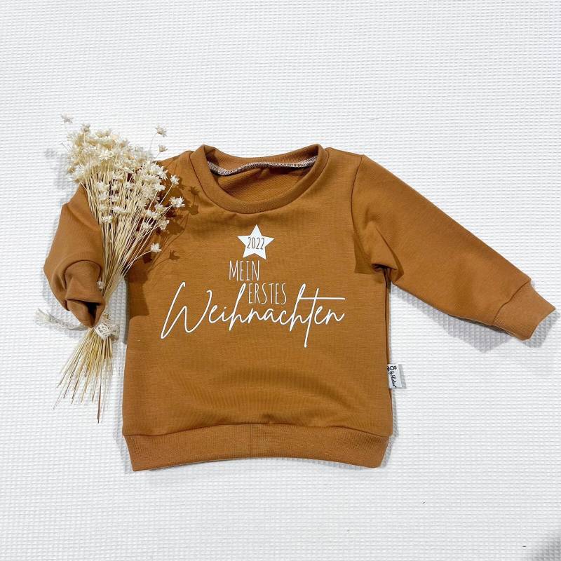 Camel Pullover - Mein 1./ 2./ 3./ Weihnachten | W Stern Mit Oder Ohne Jahr Sweater Sweatshirt Von Sharlene Babymode Handmade von SharleneBabymode