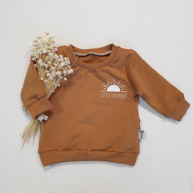 Caramel - Little Sunshine | Weiss Sweater Sweatshirt Von Sharlene Babymode Handmade in Germany von SharleneBabymode