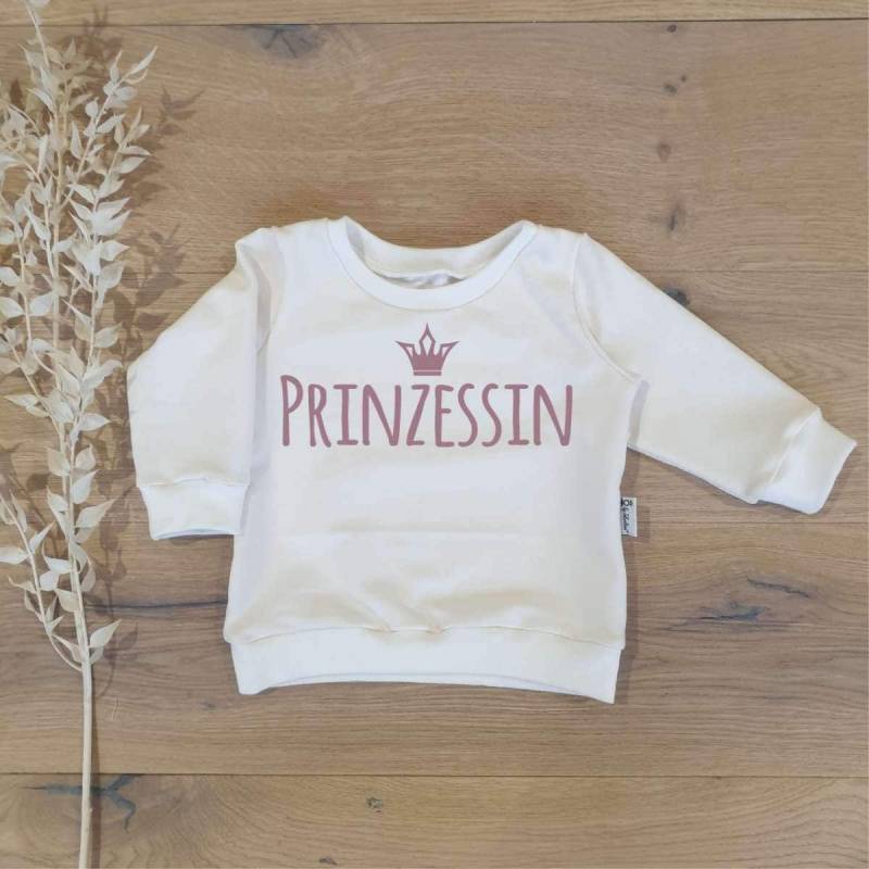 Cremeweiss | Weiss - Prinzessin | Rosegold Sweater Von Sharlene Babymode Handmade in Germany Baby Pullover, Oberteil, Sweatshirt von SharleneBabymode