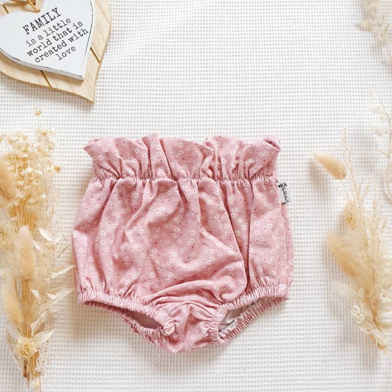 Geraffte Bloomer - Rose Mini Blumen Von Sharlene Babymode Handmade in Germany Baby Hose von SharleneBabymode