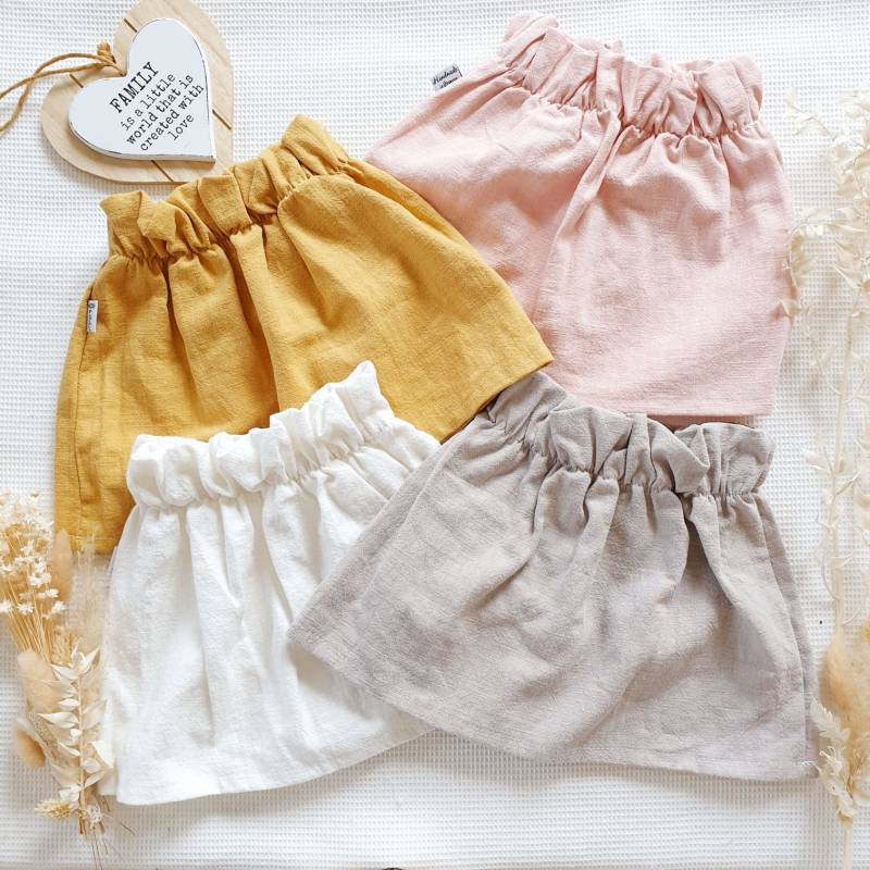 Leinen Rock - Verschiedene Farben Von Sharlene Babymode Handmade in Germany von SharleneBabymode